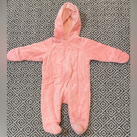 🎉 GUC! 🎉 Quiltex Pink Quilted One-Piece Baby 3-6M Bunting - Picture 1 of 6